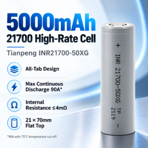 TENPOWER 50XG 21700 5000mAh 18C 90A Battery