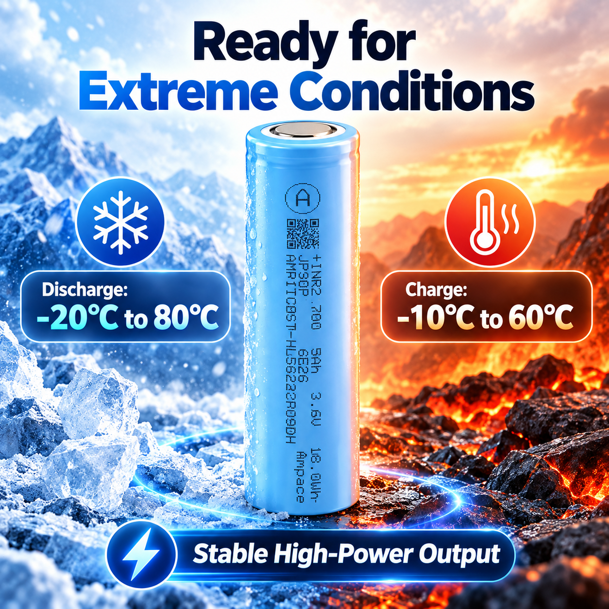 Ampace JP50 21700 5000mah 12C 60A Battery - 图片 14