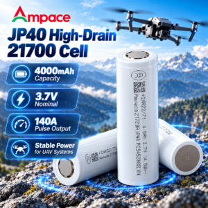 Ampace JP40 21700 4000mAh 18C 70A 无片式电池