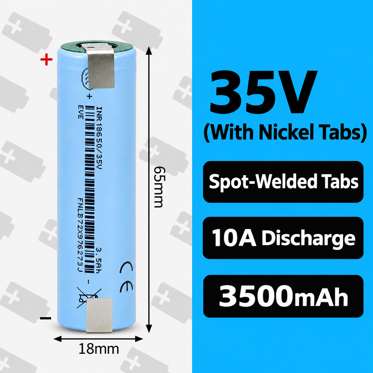 EVE 35V 18650 3500mAh 3C 10A Battery - 图片 10