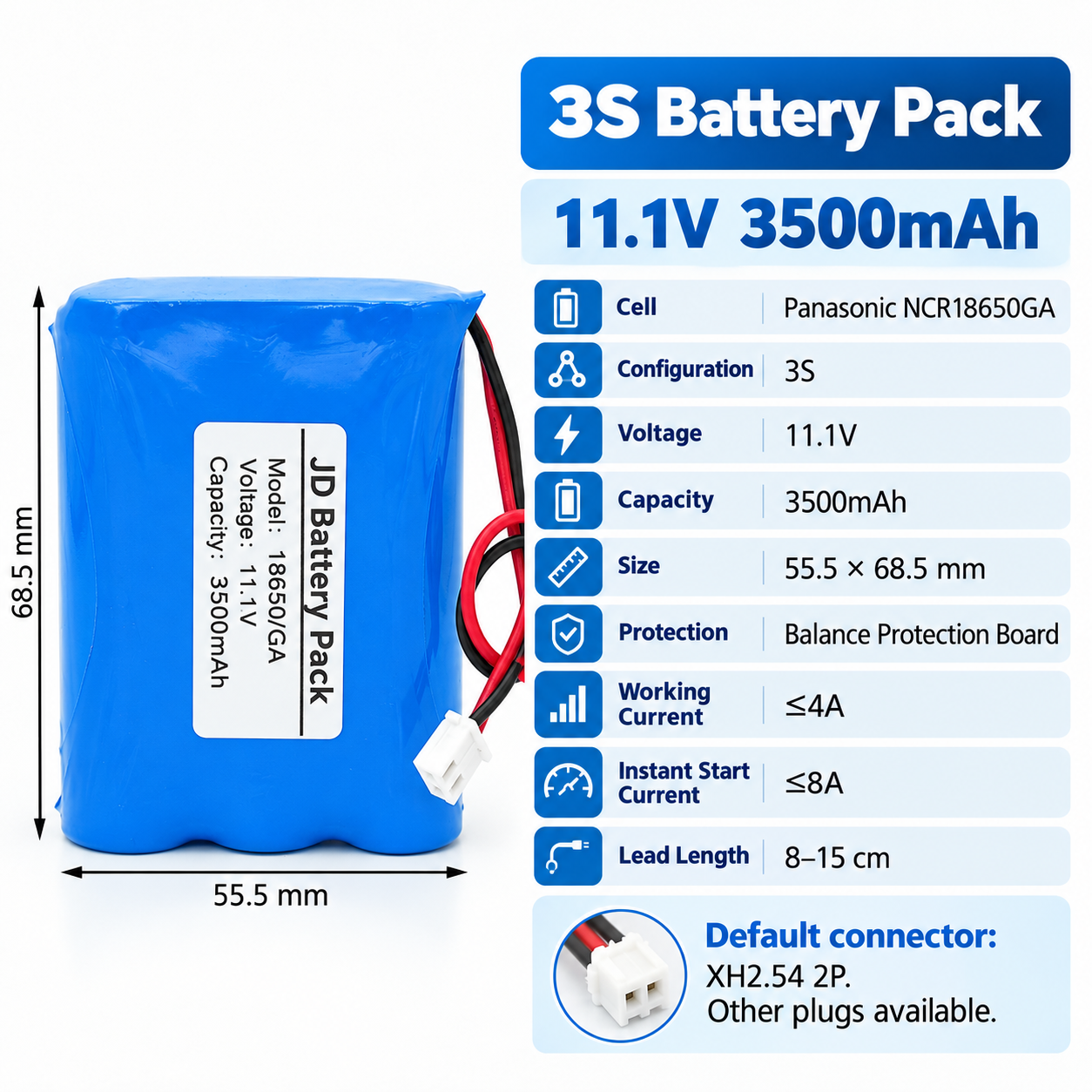 Panasonic NCR18650GA 3450mAh 10C Battery - 图片 8