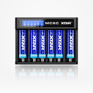 XTAR MC6C 6 Bay Smart LCD Li-ion Battery Charger