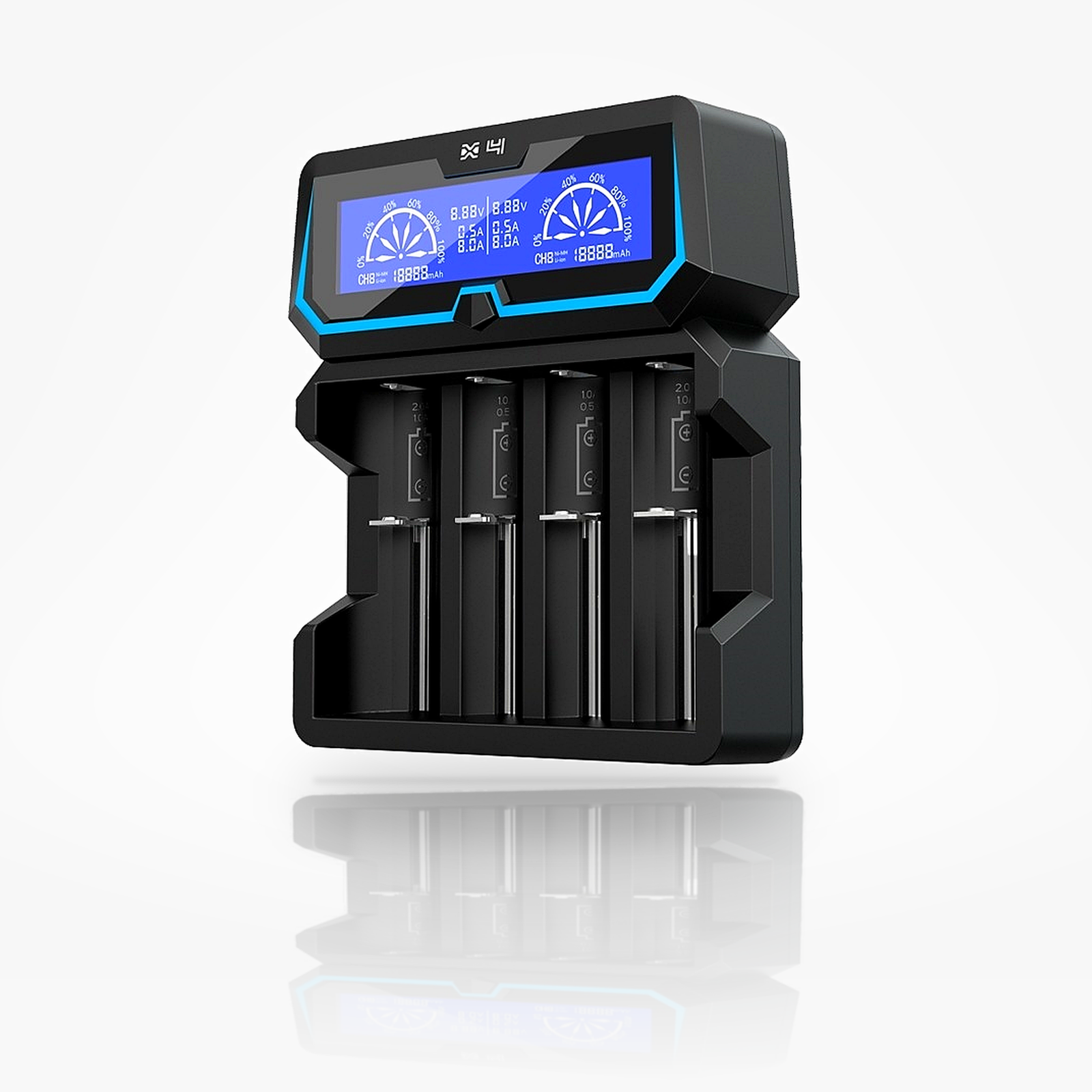 XTAR X4 4 Bay Smart Digital LCD Battery Charger