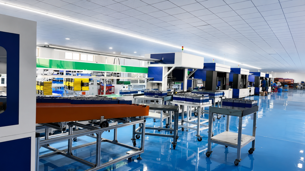 Battery testing and inspection station at MIBANG POWER