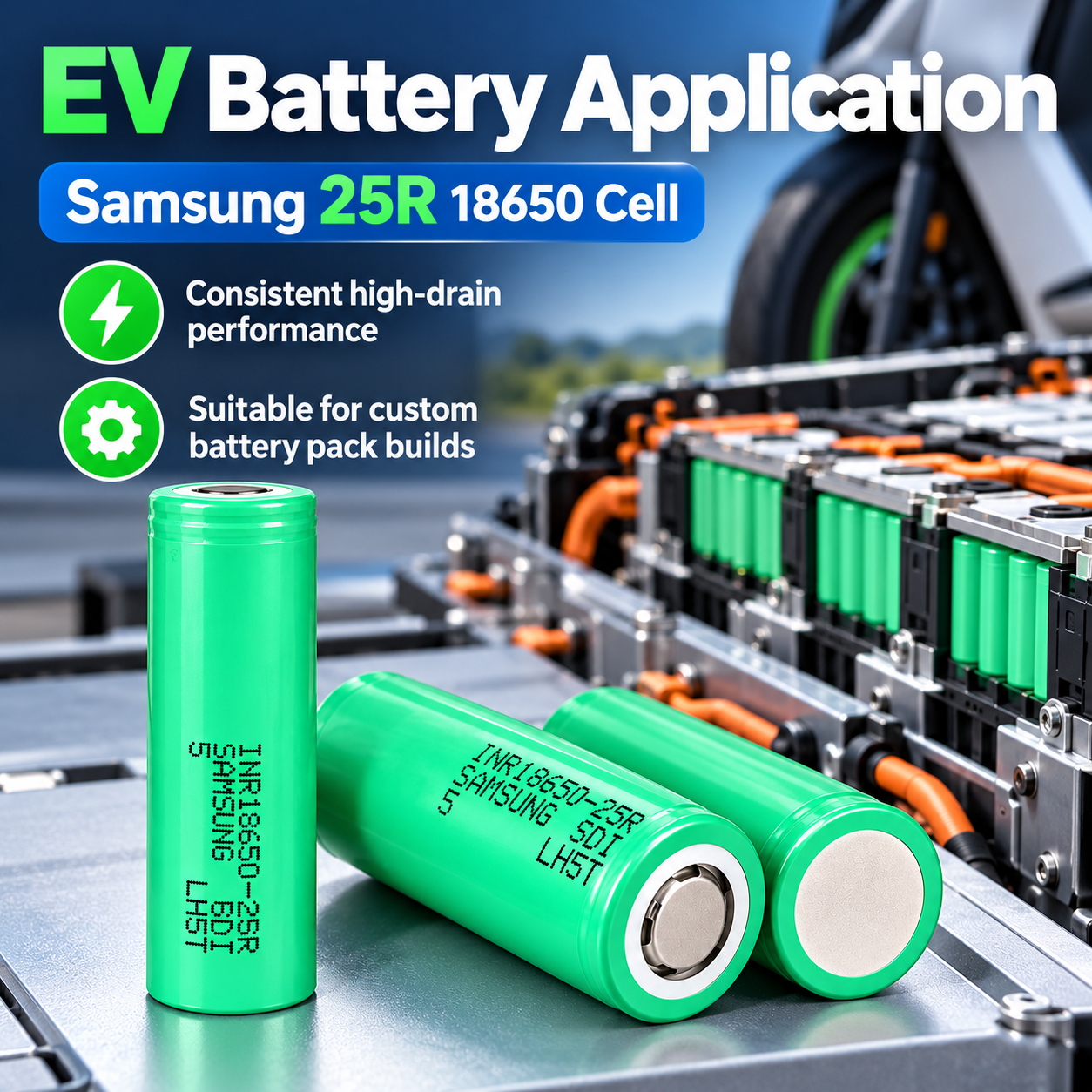 Samsung 25R 18650 2500mAh 10C 20A Battery - 图片 4