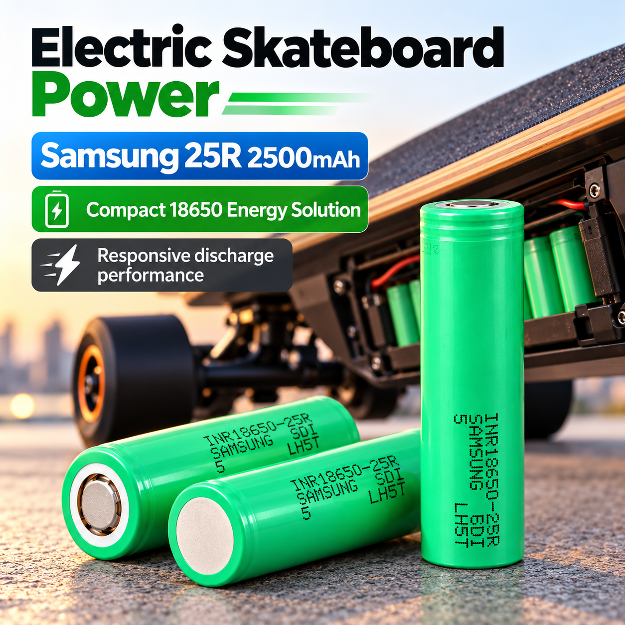 Samsung 25R 18650 2500mAh 10C 20A Battery - 图片 3