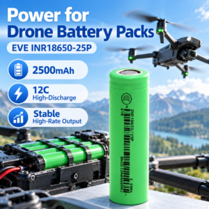 EVE 25P 18650 2500mAh 12C 30A 电池