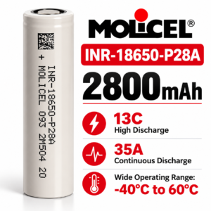 Molicel P28A 18650 2800mAh 13C 35A 电池