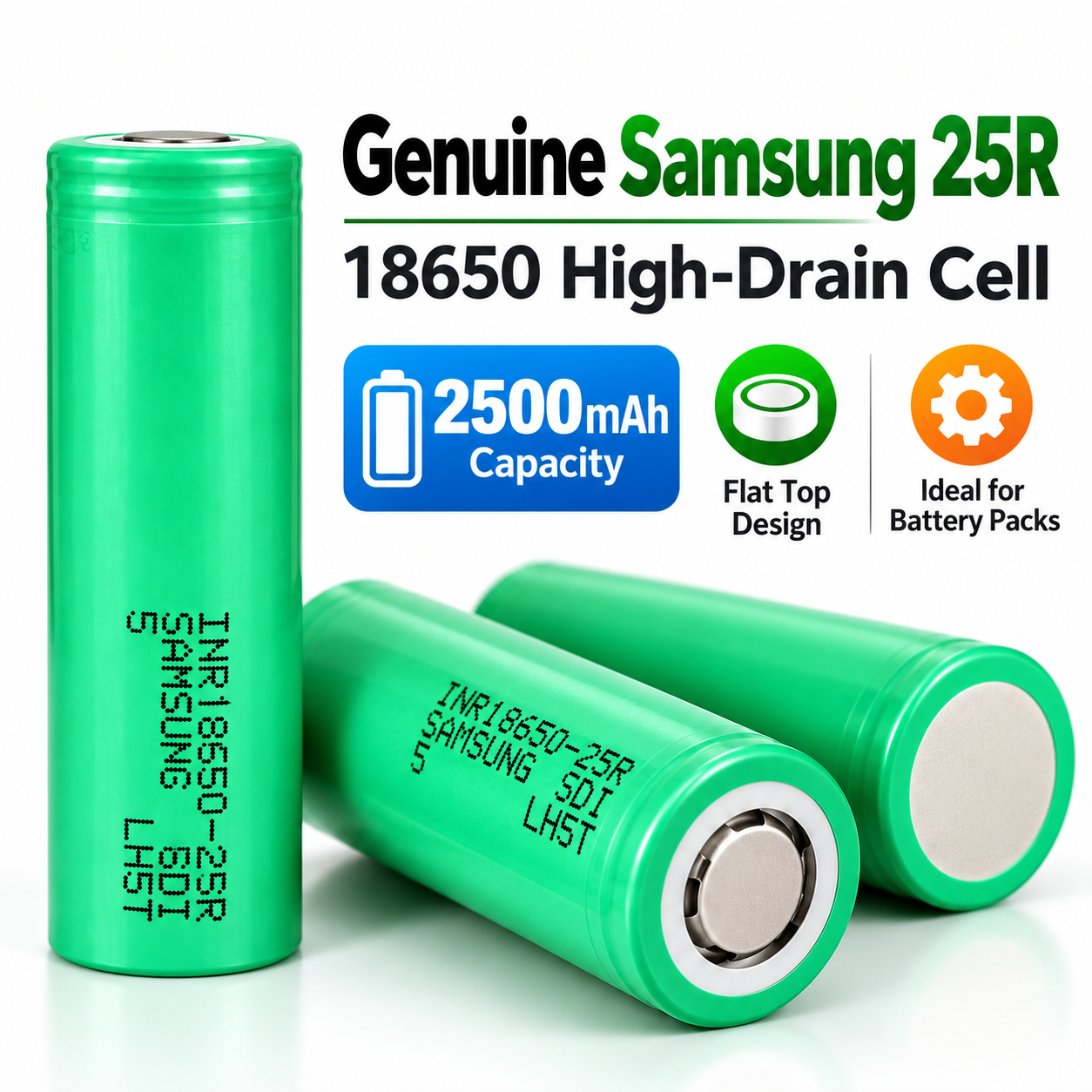 Samsung 25R 18650 2500mAh 10C 20A Battery - 图片 7